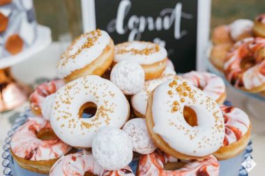 wedding day doughnut display - ashley grace bridal