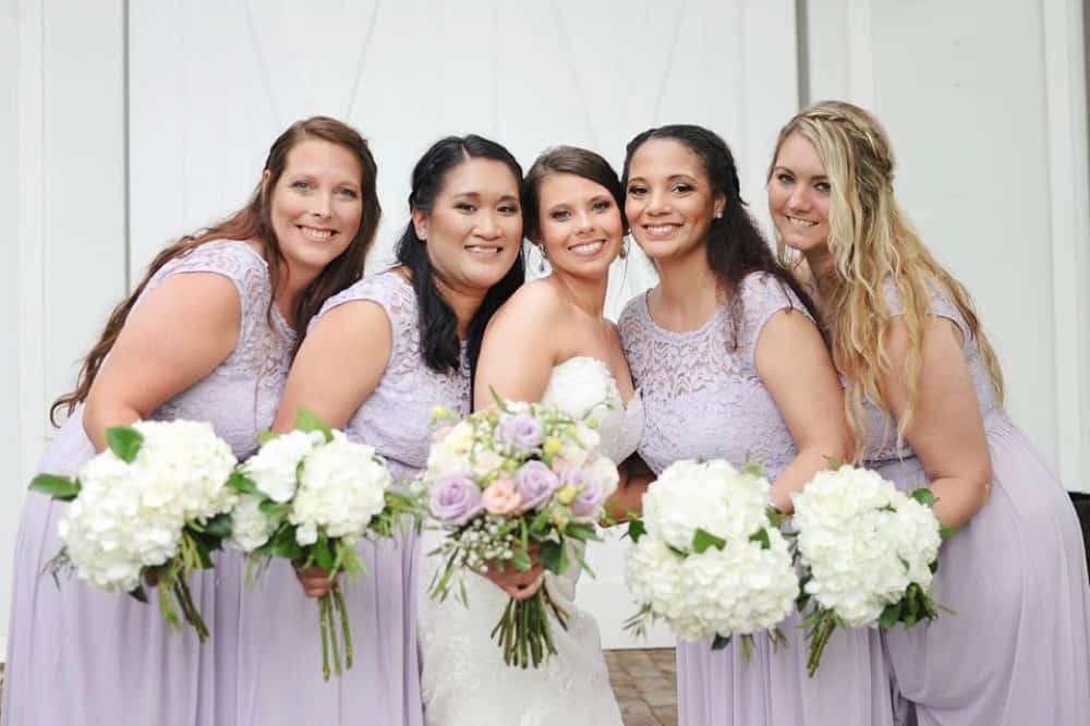 beautiful mauve bridesmaids dresses