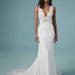 Maggie Sottero Aidan Lace Crepe Fitted Gown