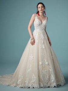 Trinity Maggie Sottero Ball Gown with Lace Motifs