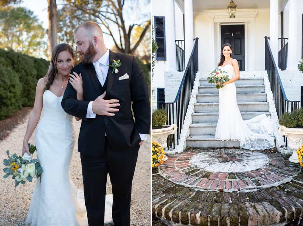 bride and groom portraits during their north point plantation wedding 