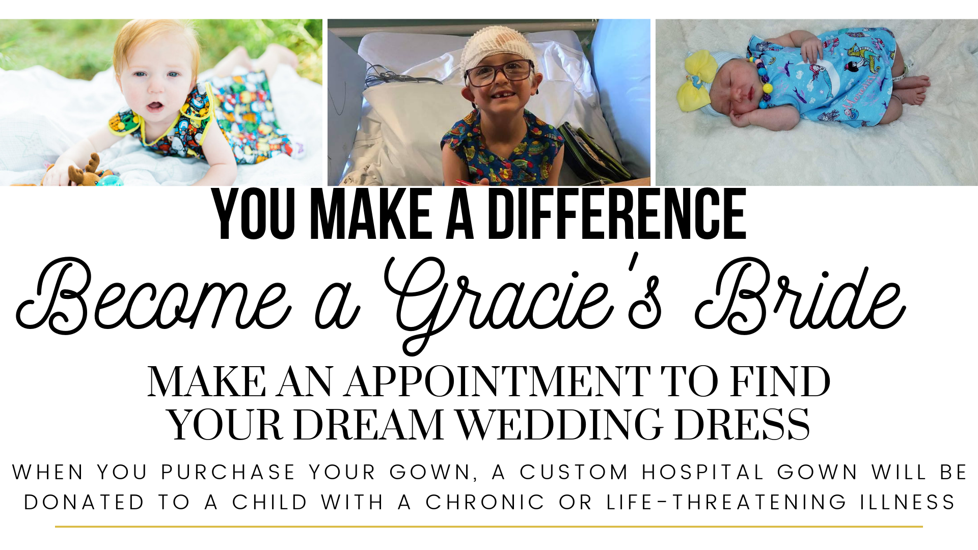give back when you buy your dress at Ashley Grace