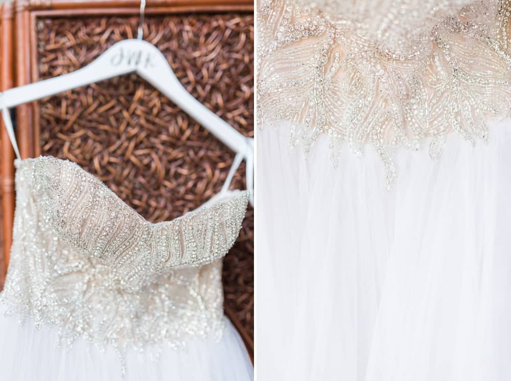 beautiful wedding gown detail