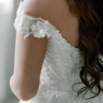 A bride shopping for a wedding dress at Ashley Grace Bridal