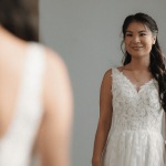 bride wearing a stunning gown from Ahslye Grace Bridal