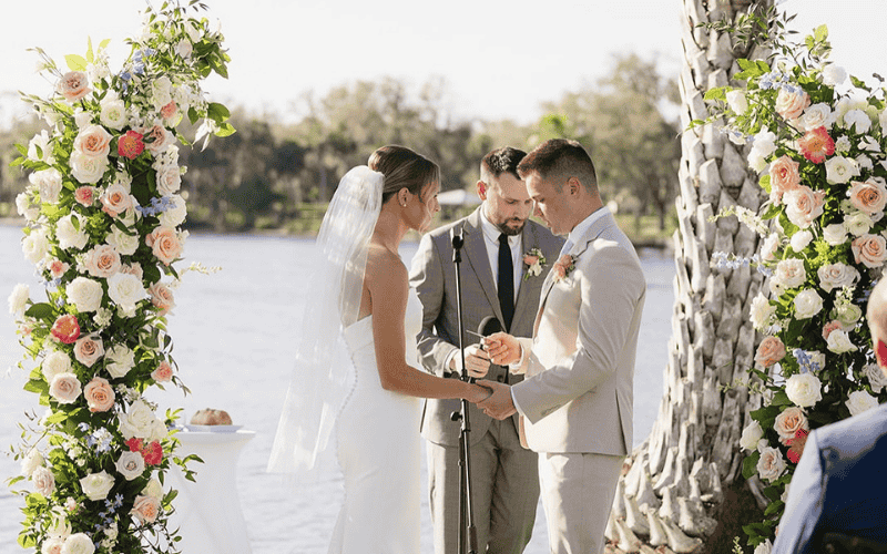 couple marries at the beach